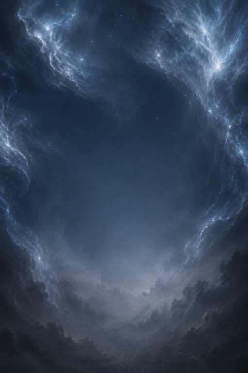 Silver-blue celestial mist