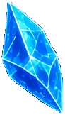 Blue crystalline moon shard